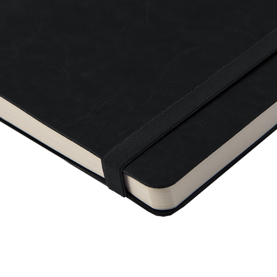 Ежедневник недатированный Boomer, А5,  черный, кремовый блок в линейку, без обреза, черный-6