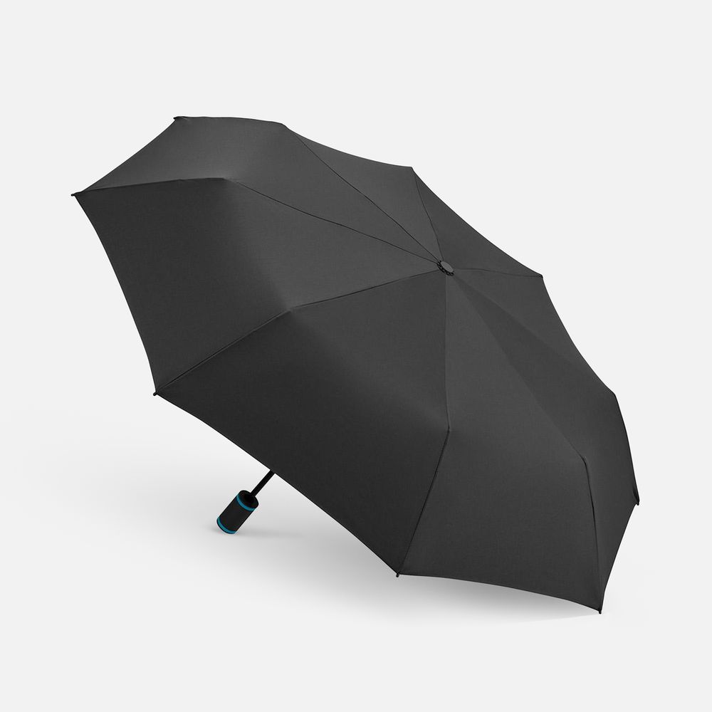 Зонт складной AOC Mini с цветными спицами, бирюзовый-2