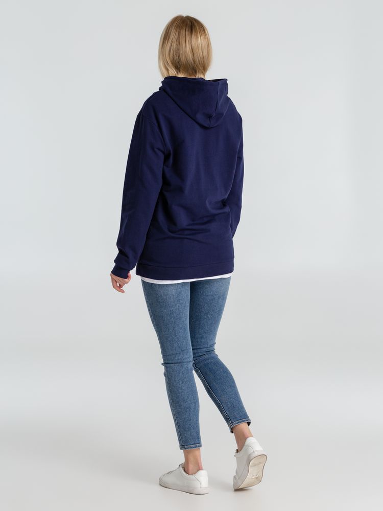 Толстовка с капюшоном унисекс Hoodie, темно-синяя-6