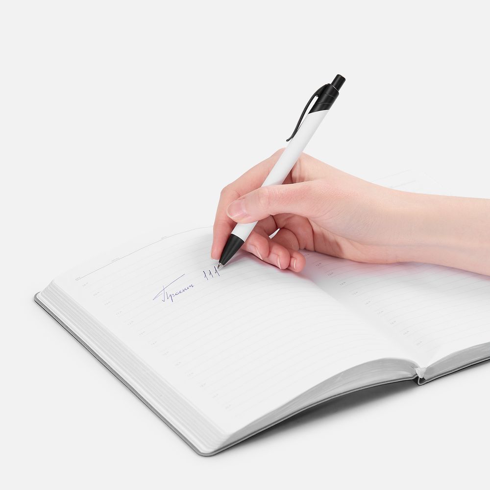 Ручка шариковая Undertone Black Soft Touch, белая-3