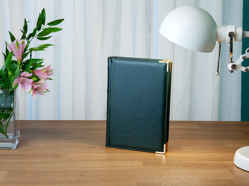 Ежедневник А5 полудатированный Boss, зеленый-10