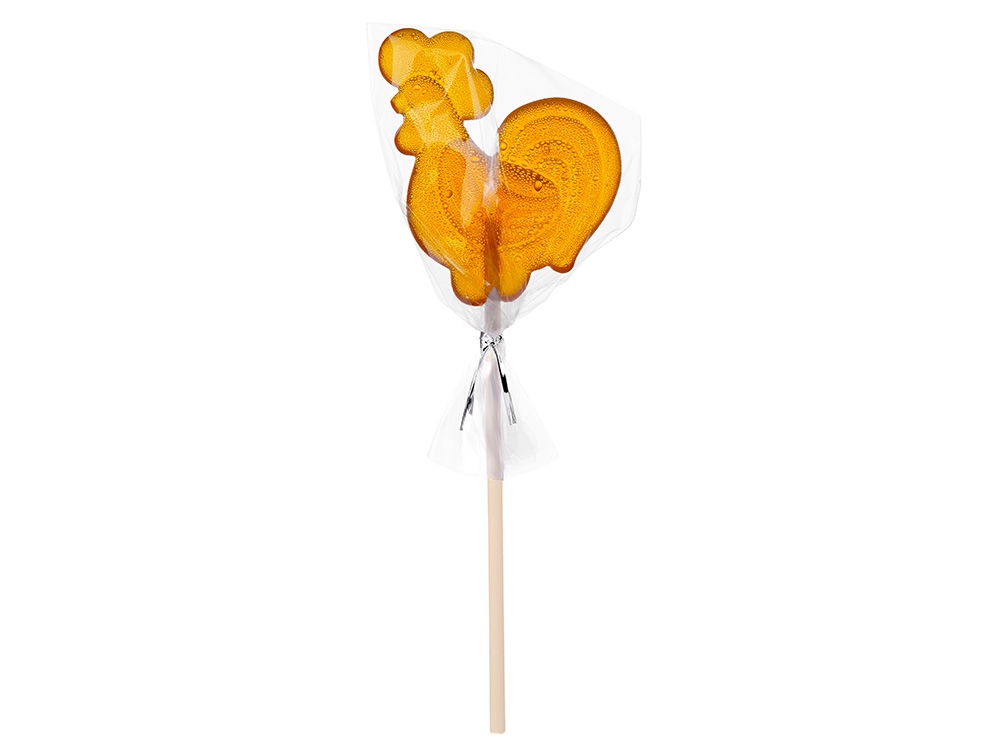 Леденец Петушок со вкусом апельсина, желтый, 21 гр.-3