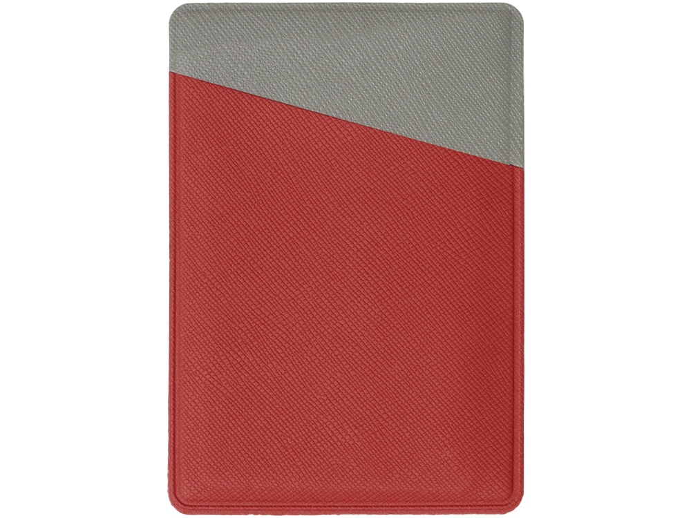 Картхолдер на 3 карты типа бейджа Favor, красный/серый-5