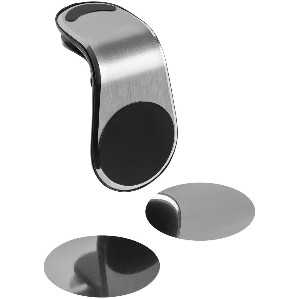 Магнитный держатель для смартфонов Pinch, серебристый-0