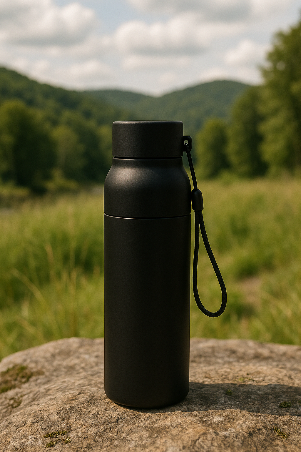 Термобутылка Button Black (черный)-10