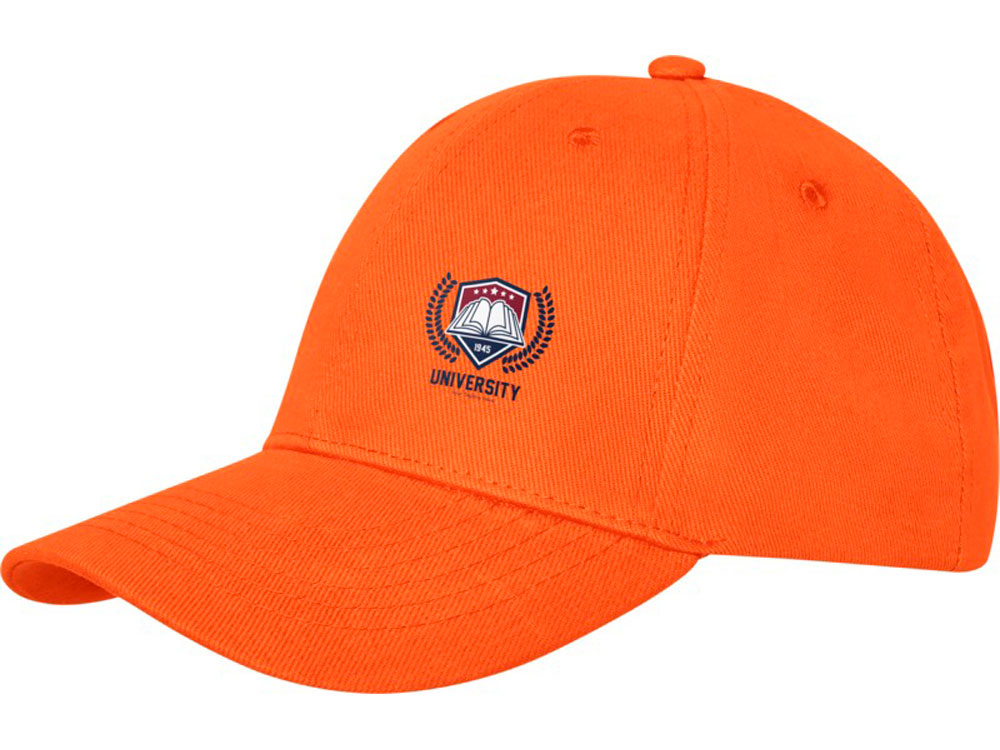 Бейсболка Davis, 6 панелей, оранжевый-3