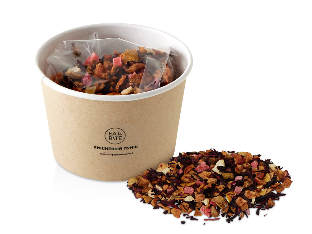 Чай травяной Вишневый пунш в картонном стаканчике, 50 гр.-0