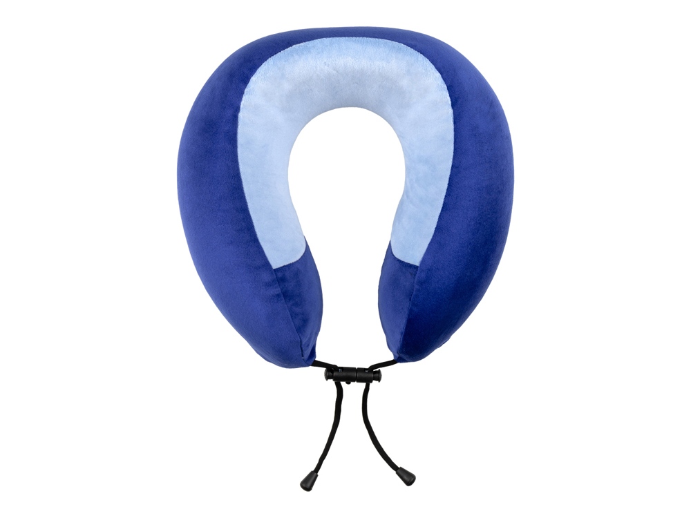 Подушка TORBER, дорожная, с эффектом памяти, синяя, полиэстер+спандекс-0