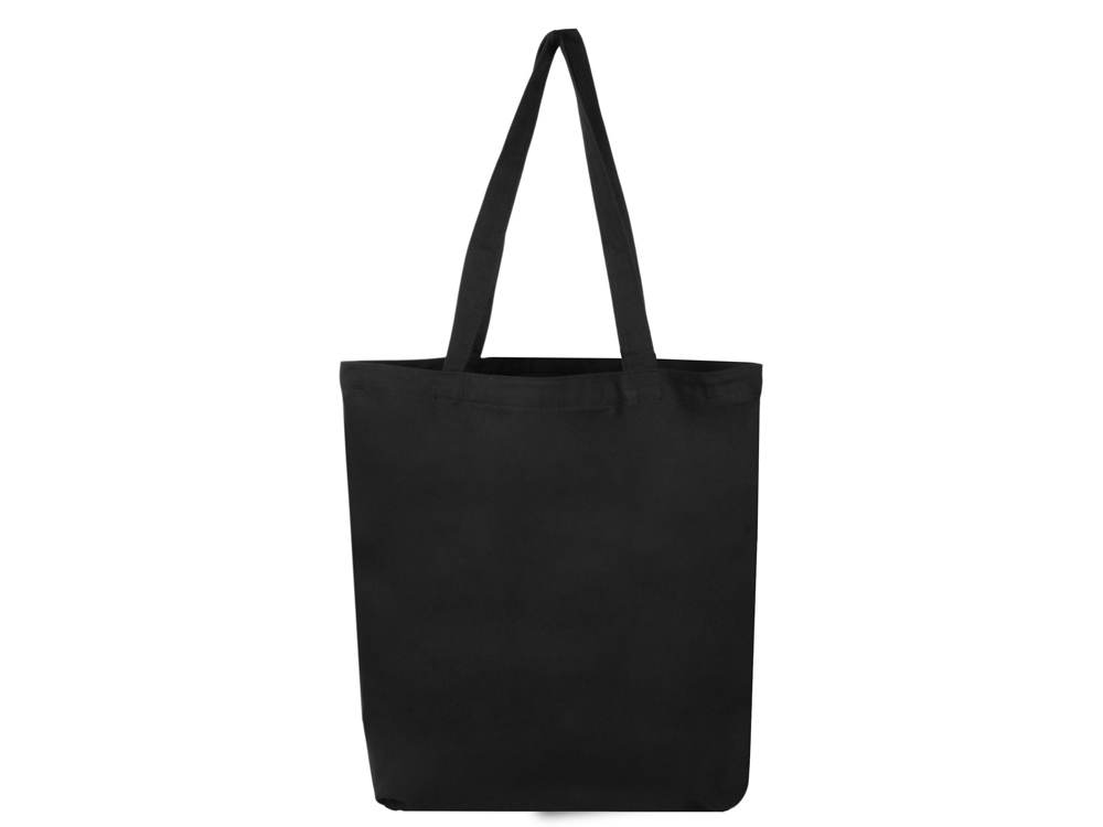 Сумка с широким дном и боками, черный-1