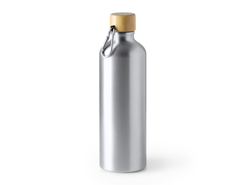 Алюминиевая бутылка BROLY с карабином, 800 мл, серебристый-0