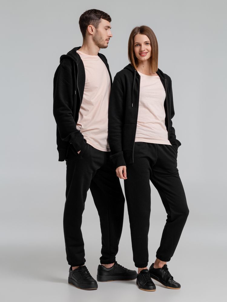 Толстовка на молнии с капюшоном унисекс King, черная-5