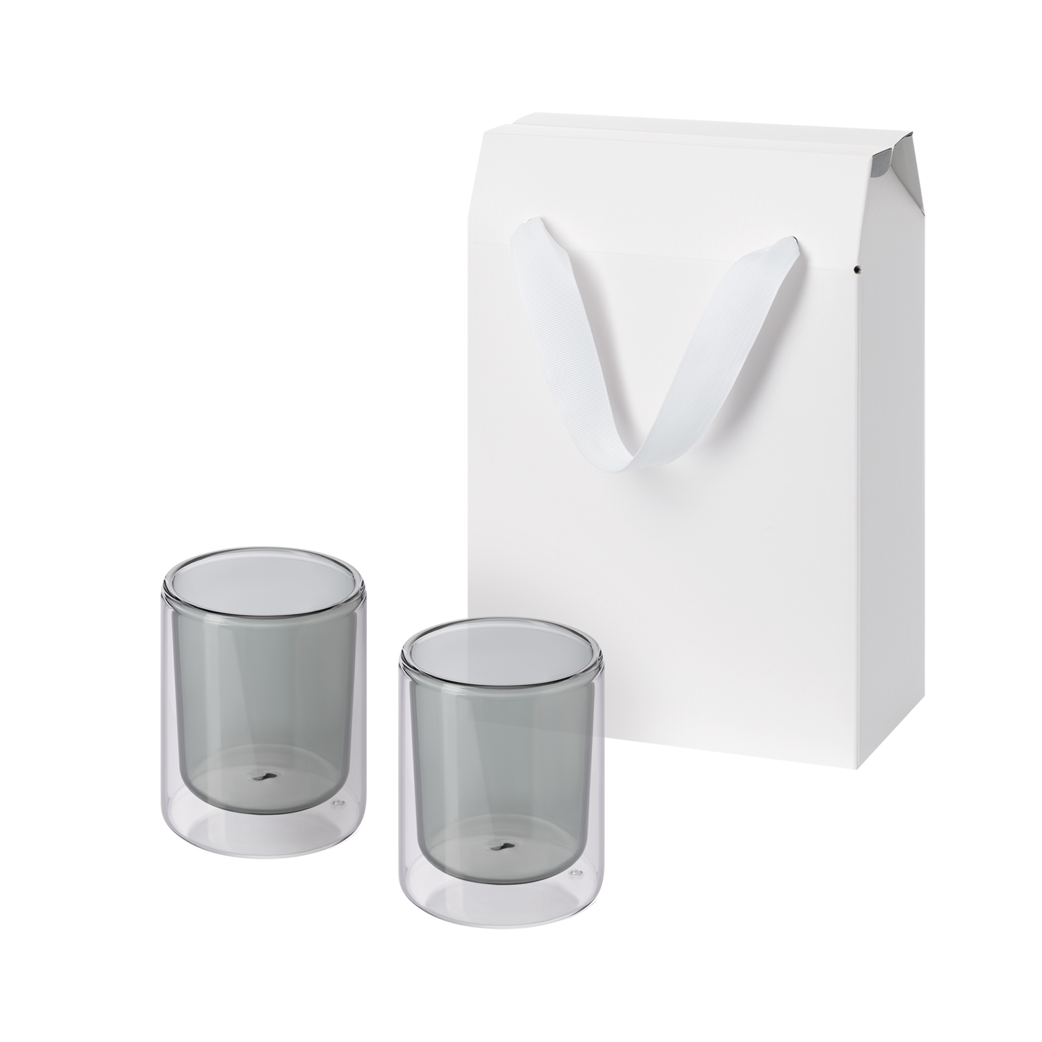 Подарочный набор 2 cтеклянных стакана Marlo в коробке-пакете-0