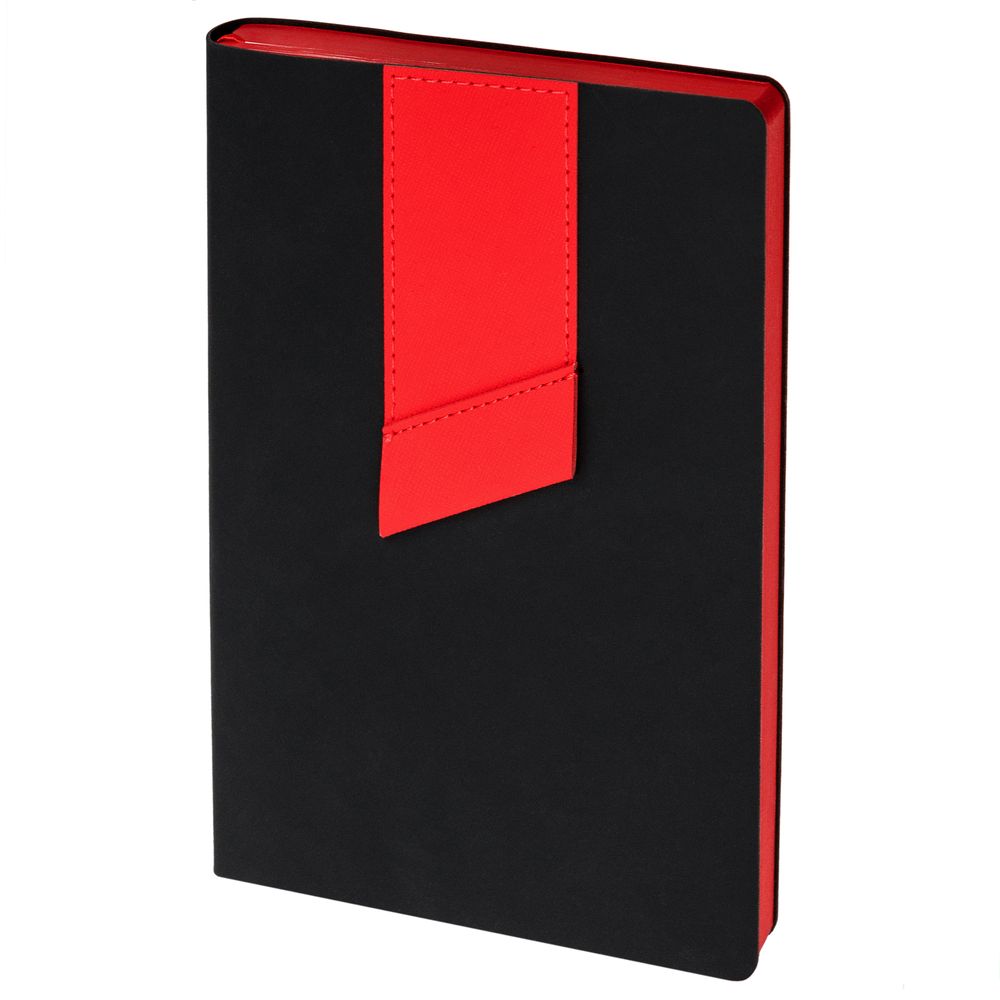 Ежедневник Bookmark, недатированный, черный с красным-1