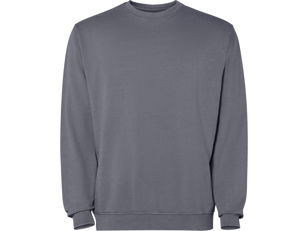 Свитшот Jaya унисекс, серо-голубой выстиранный-0