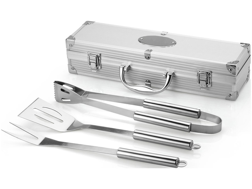 Набор для барбекю в кейсе: лопатка, щипцы, вилка Salvy-0