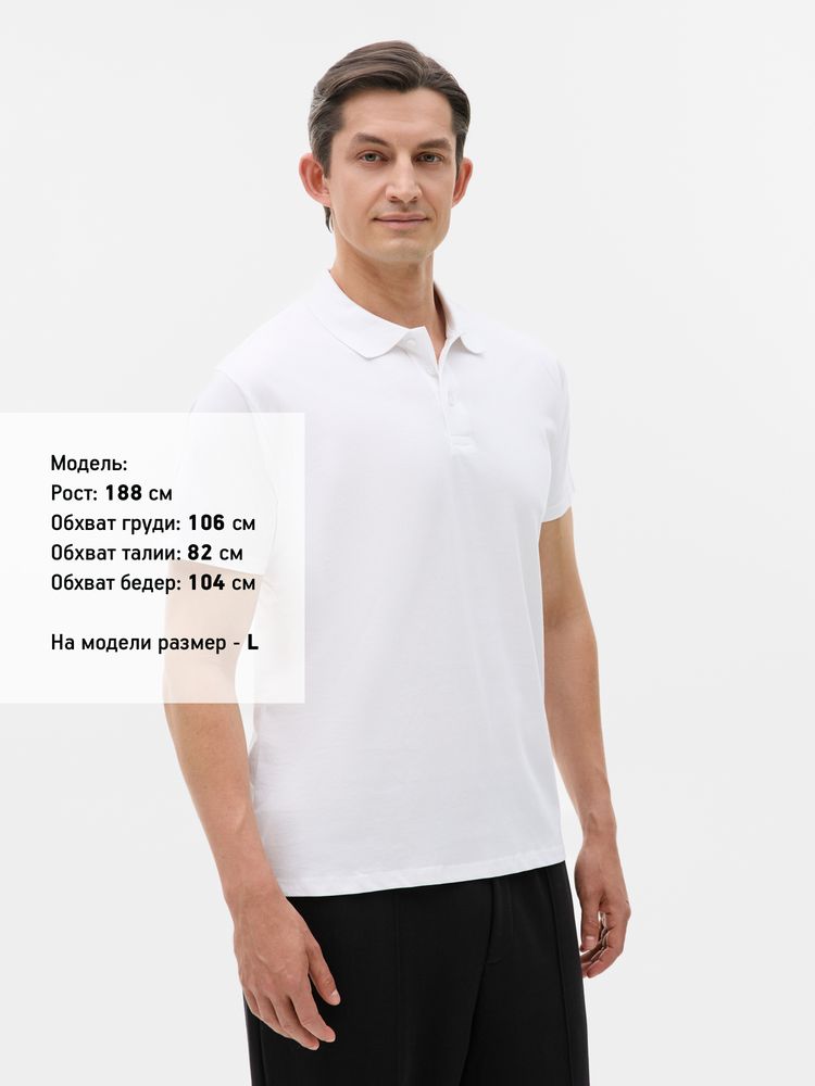 Рубашка поло мужская Prescott Men 170, белая-3