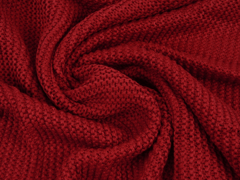 Плед акриловый Chain, бордовый-1