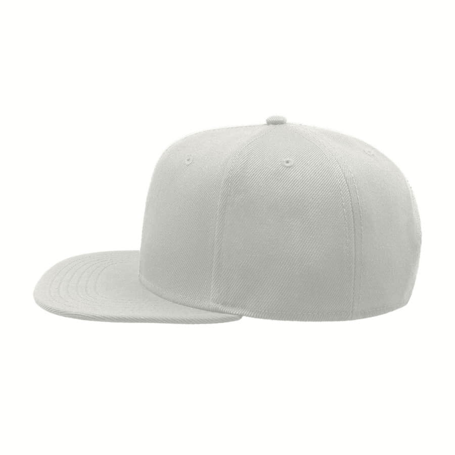 Бейсболка SNAP BACK, 6 клиньев, пластиковая застежка, белый-3