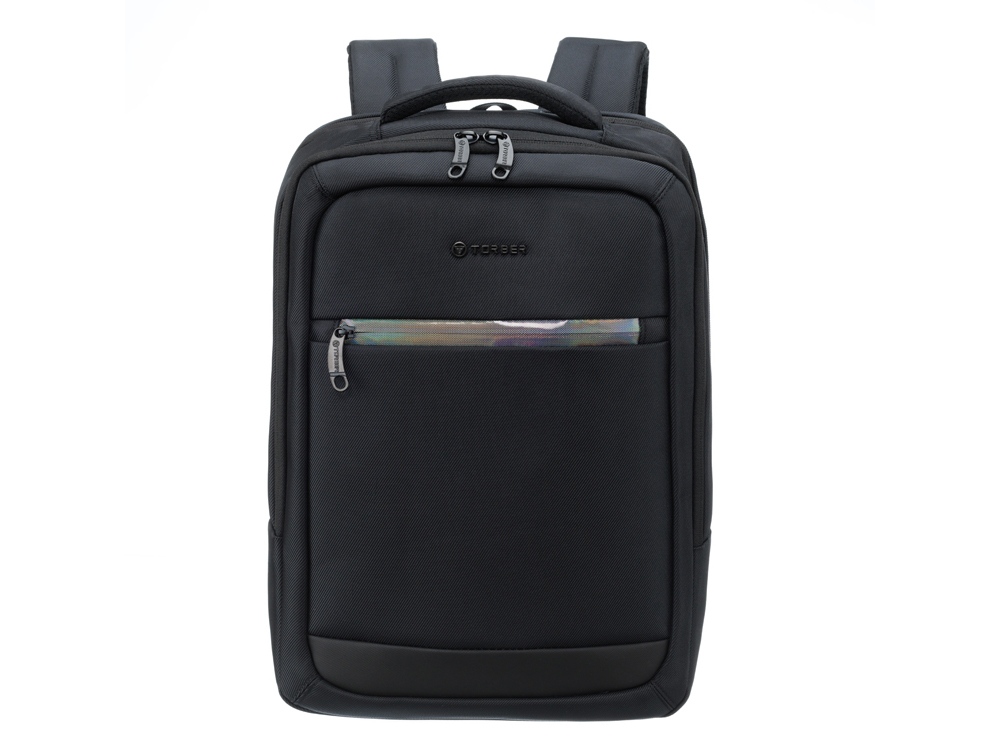Рюкзак TORBER ВОЯЖ с отделением для ноутбука 17'', черный, полиэстер 900D, 31х17х44 см, 18 л-0