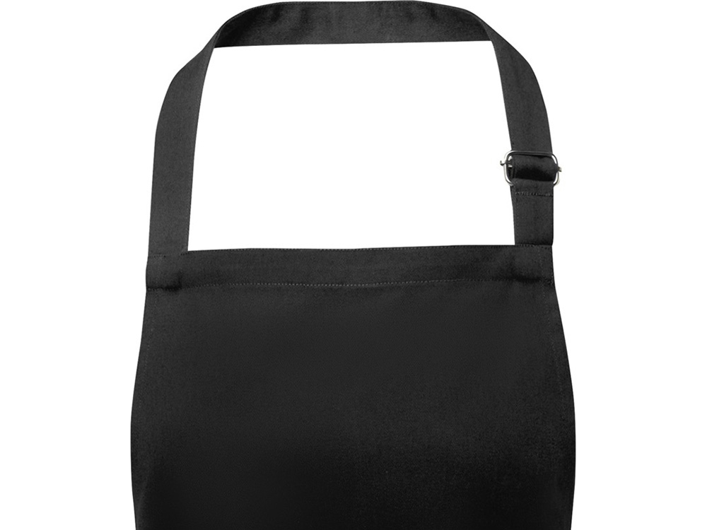 Фартук Andrea плотностью 240 г/м² с регулируемой завязкой на шее - сплошной черный-2
