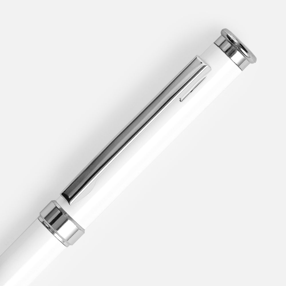 Ручка шариковая Finn Chrome, белая-1