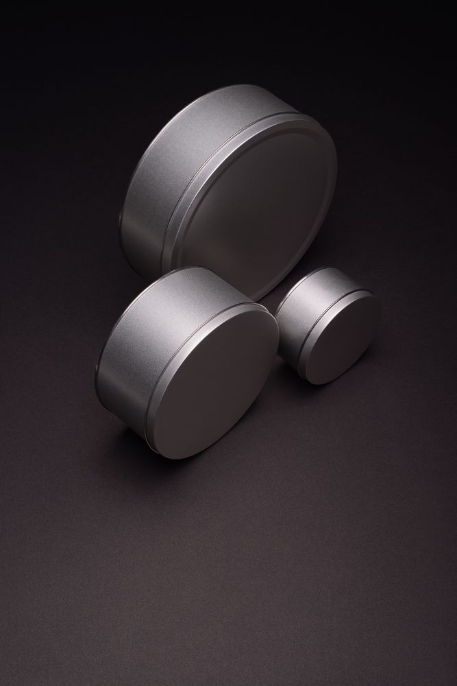 Коробка Pragmax M, круглая, серебристая-3