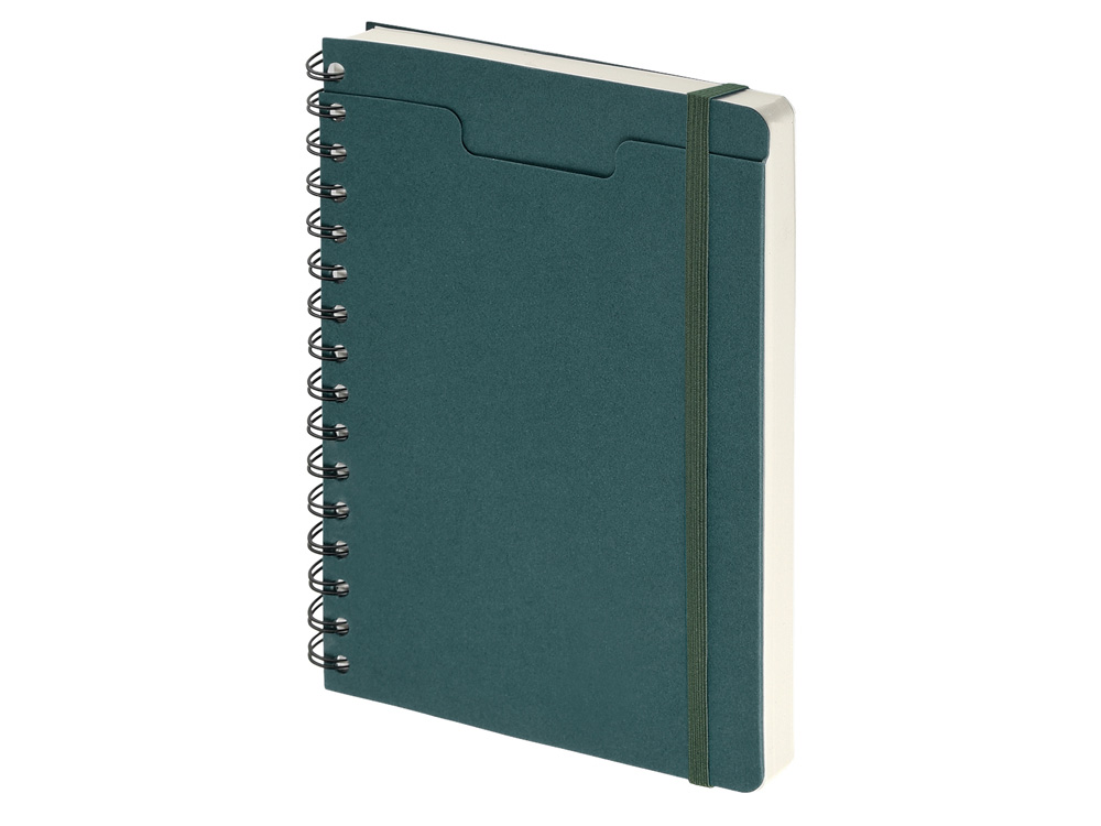 Ежедневник недатированный на гребне А5 Pragmatic, темно-зеленый-2