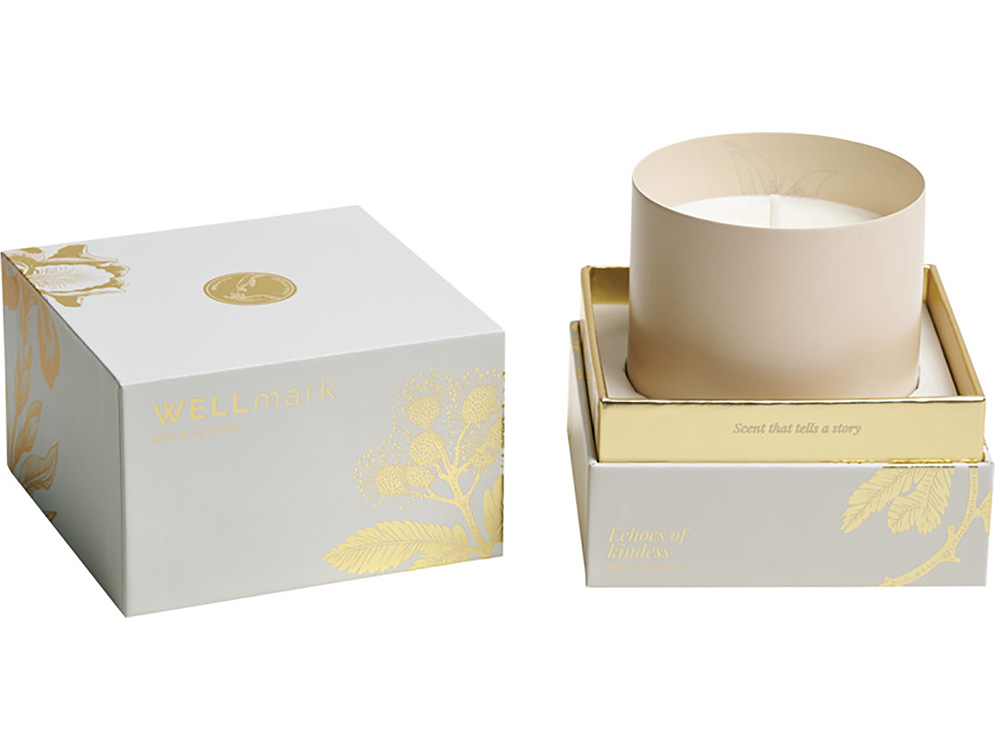 Ароматическая свеча Wellmark Echoes of Kindness- Ecru бежевый-5