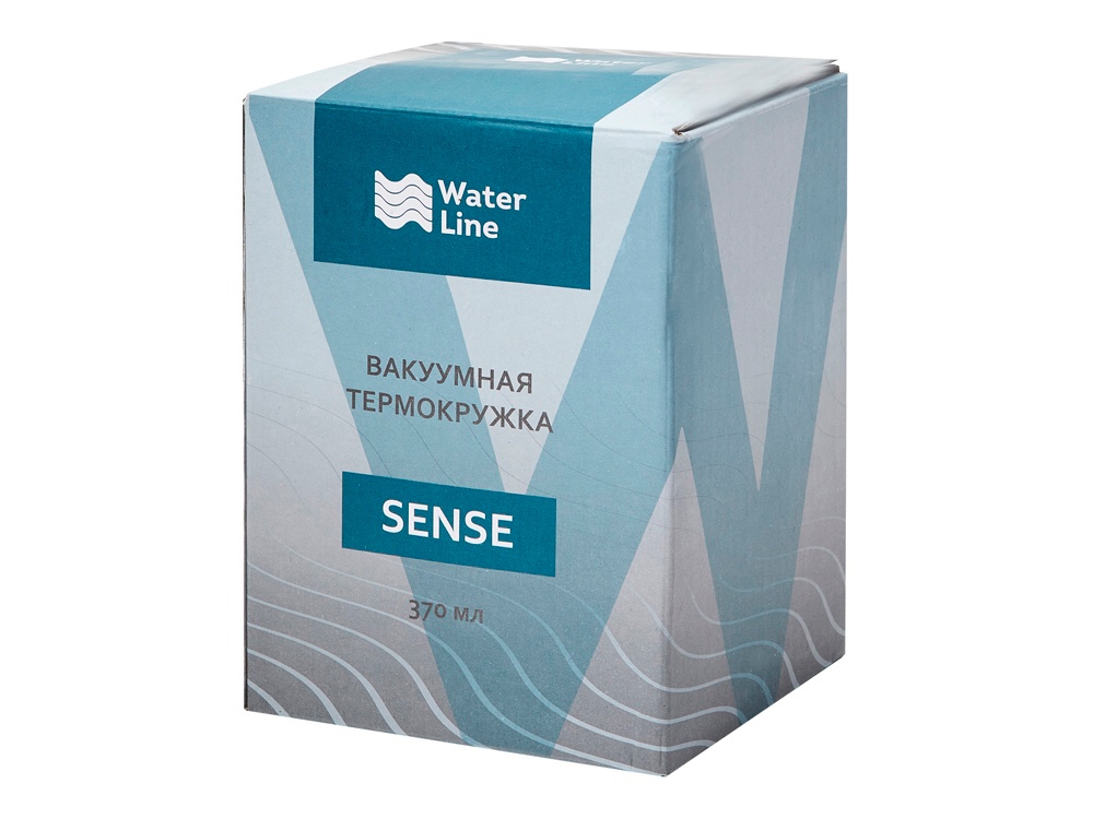 Вакуумная термокружка Sense, непротекаемая крышка, серебристый-4