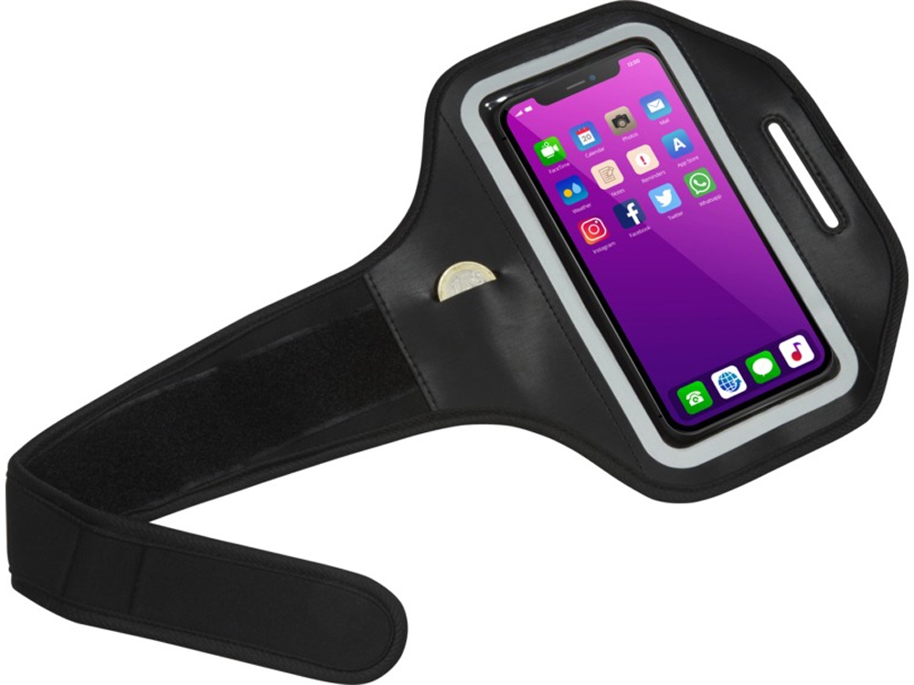 Браслет Haile для смартфона с отображением дисплея и прозрачным чехлом, черный-3