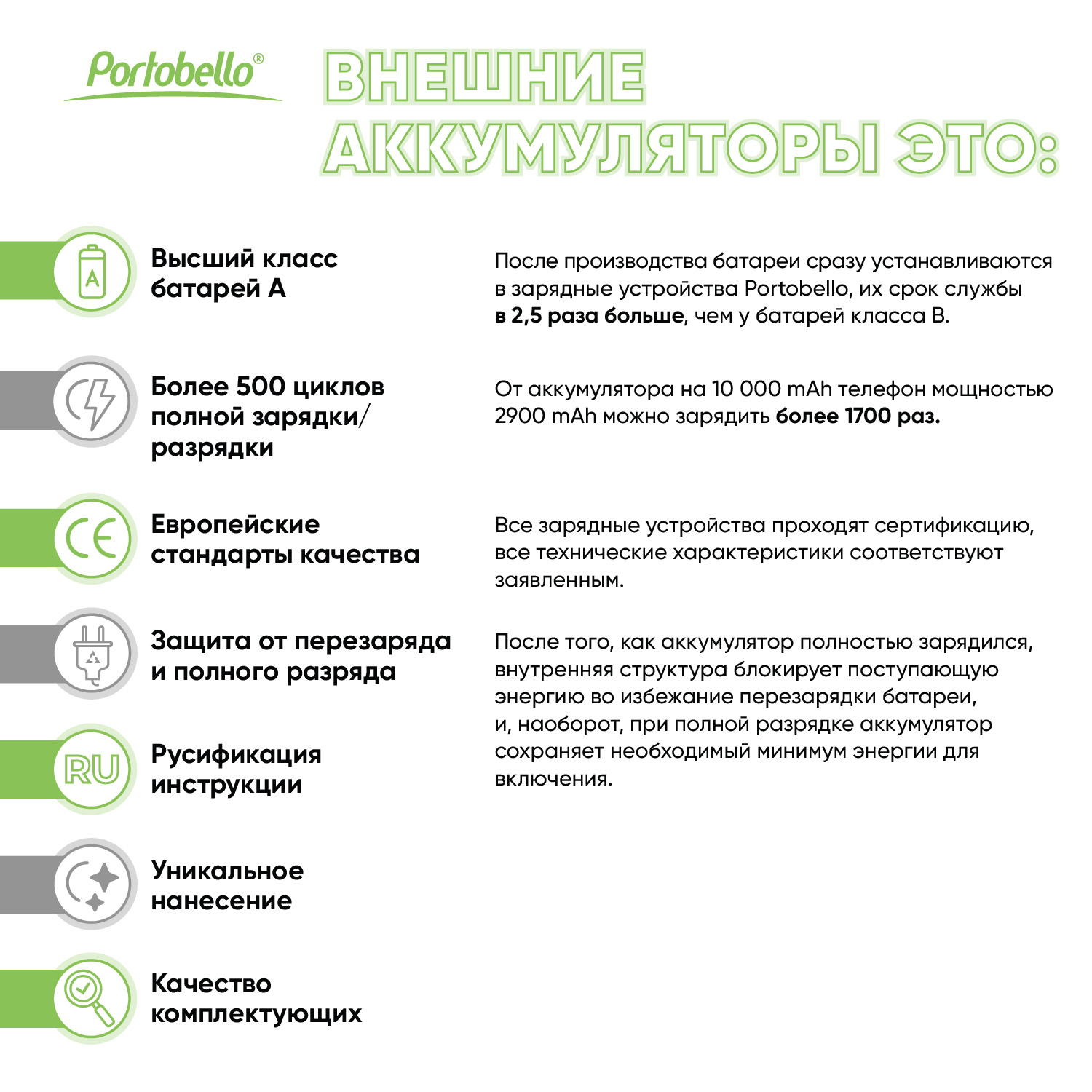 Внешний аккумулятор с подсветкой Старлайт PB (Starlight PB) 5000 mAh, зеленый-8