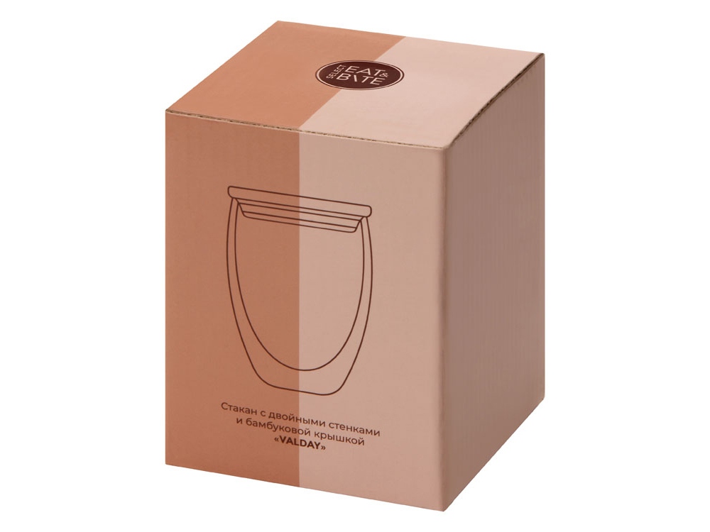 Стакан Valday с двойными стекнами и бамбуковой крышкой, 350 мл-6