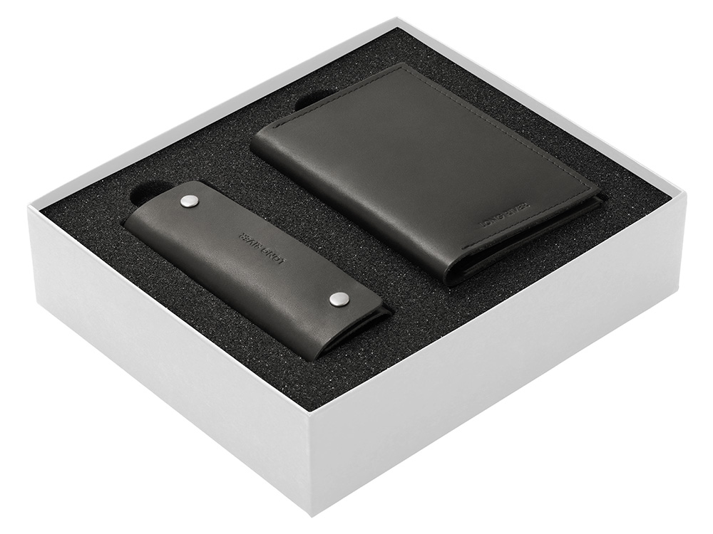 Подарочный набор Long River: обложка для паспорта, ключница, белая коробка-1