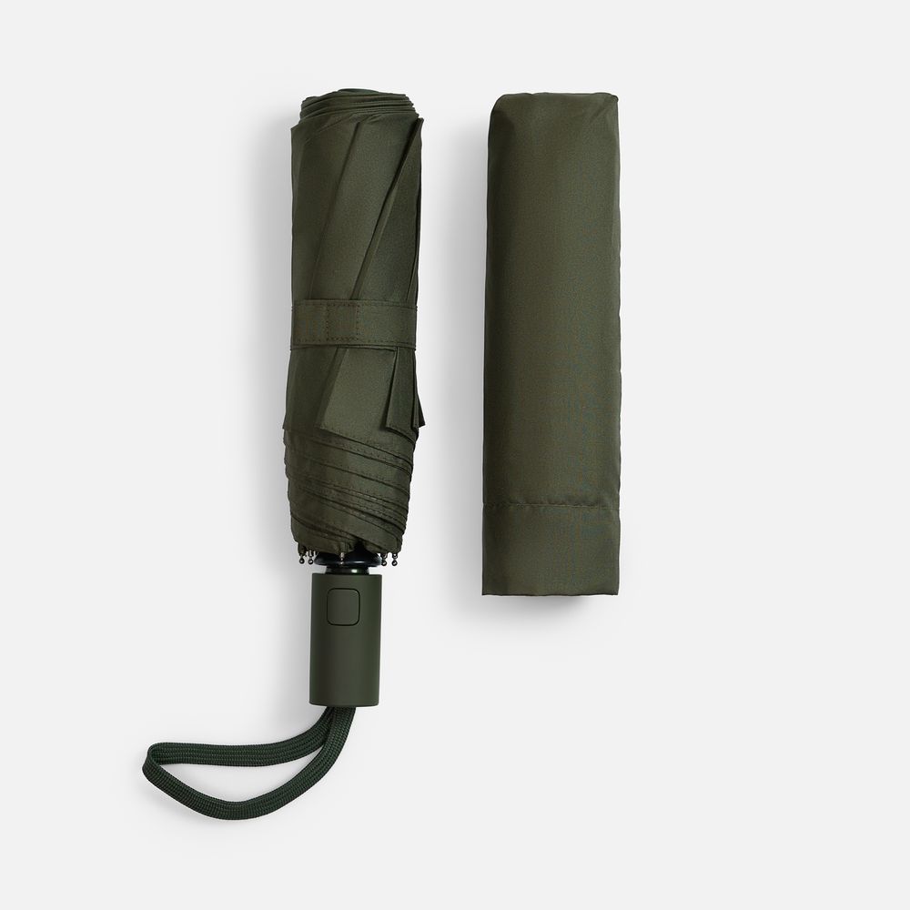 Зонт складной Cloudex, зеленый (хаки)-2