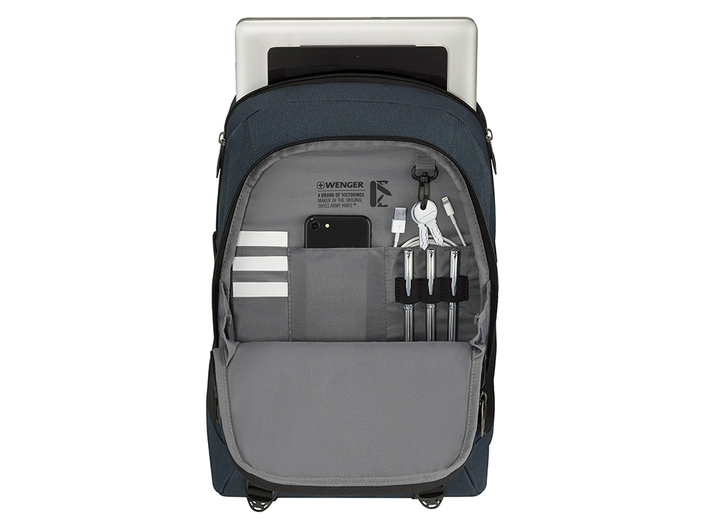 Рюкзак WENGER Oryson 16, серый/чёрный, переработанный ПЭТ/Полиэстер, 32х45х19 см, 25 л.-4