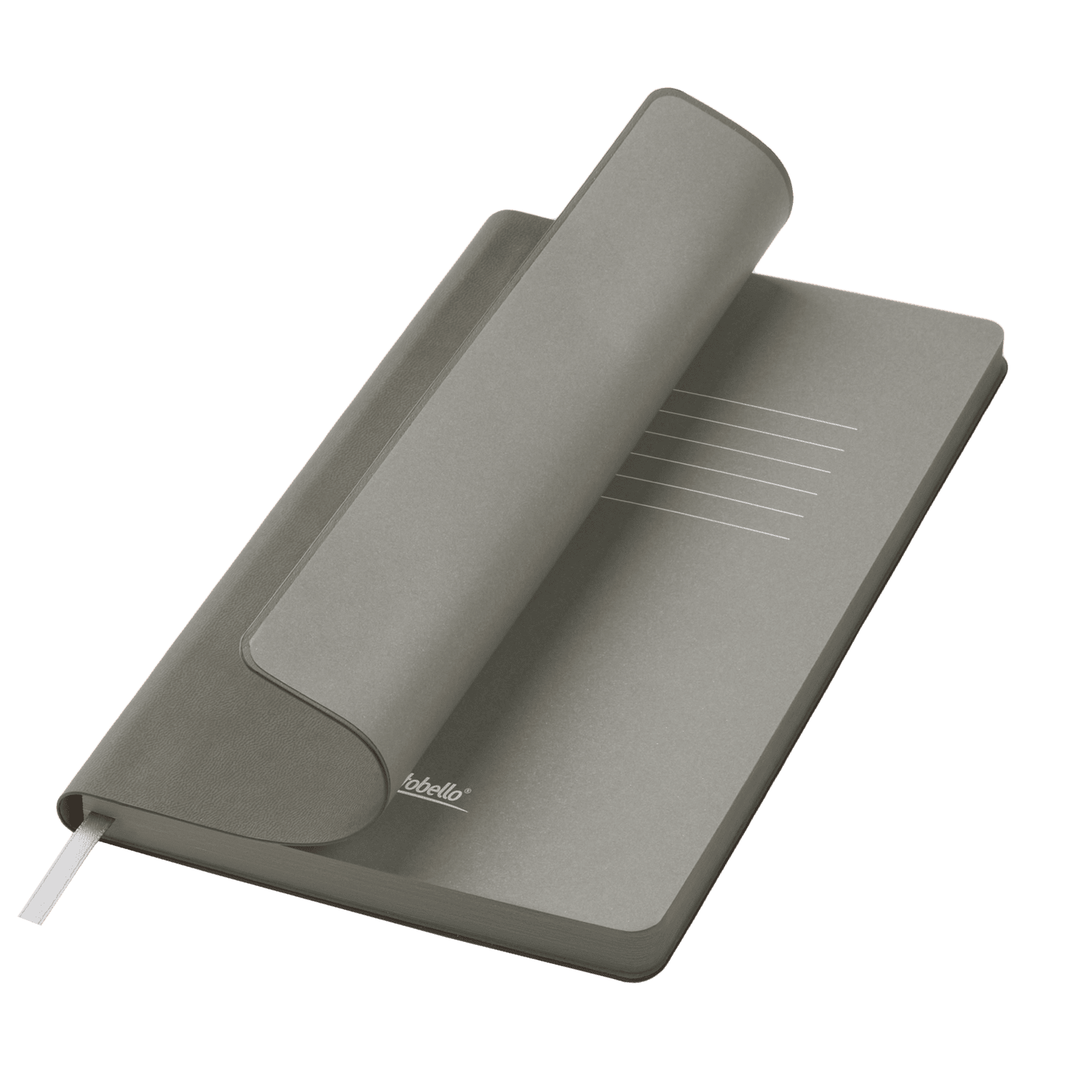 Ежедневник Latte soft touch недатированный, серый-0