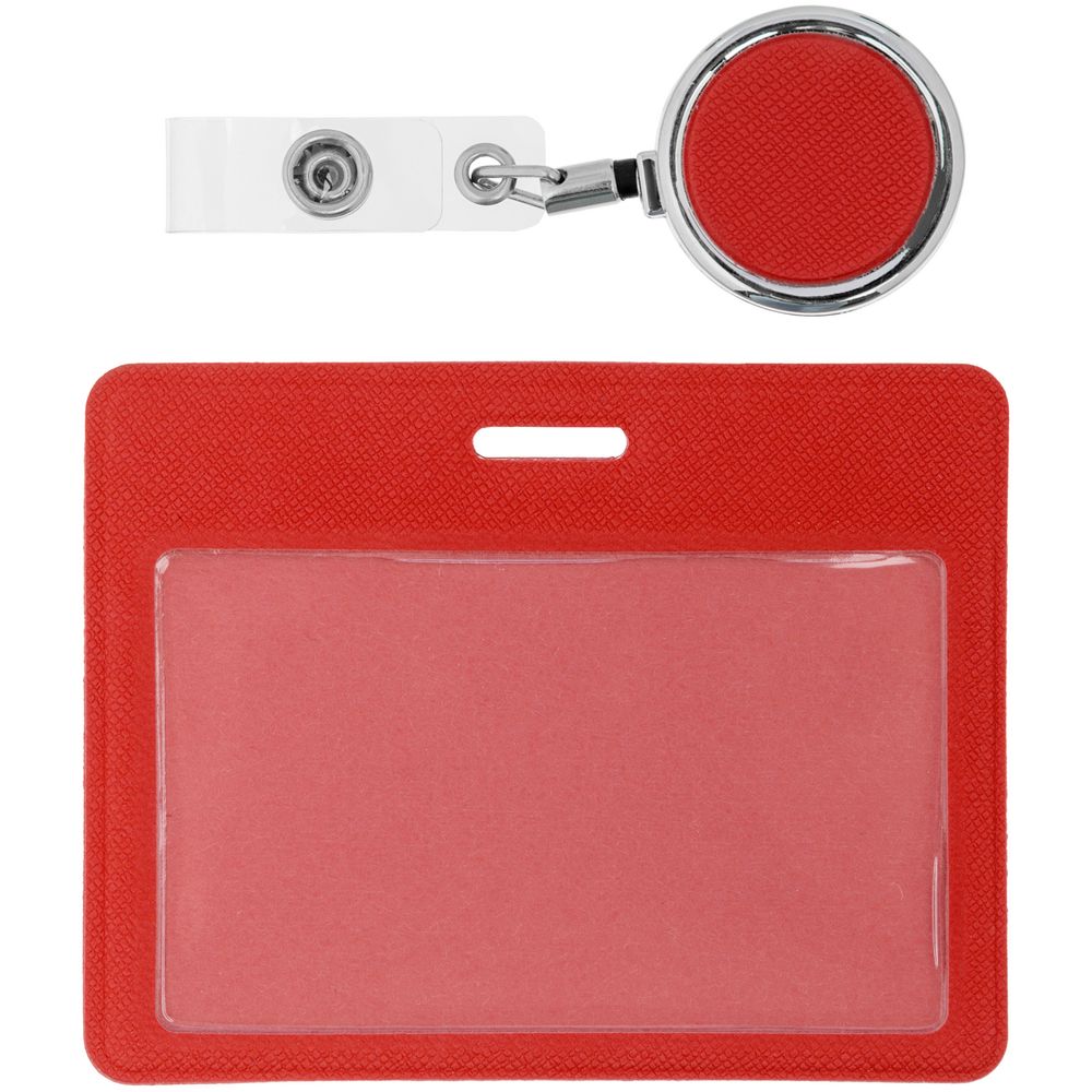 Чехол для карточки с ретрактором Devon, красный-2