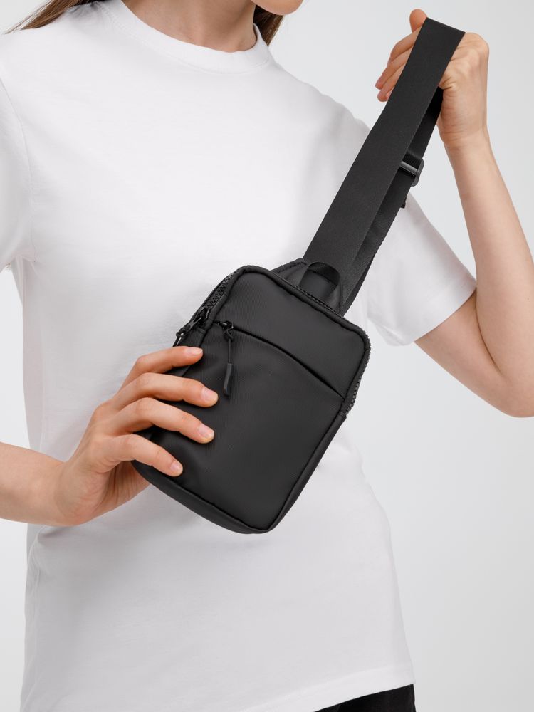 Спортивная кросс-боди сумка UrbanHike, черная-3