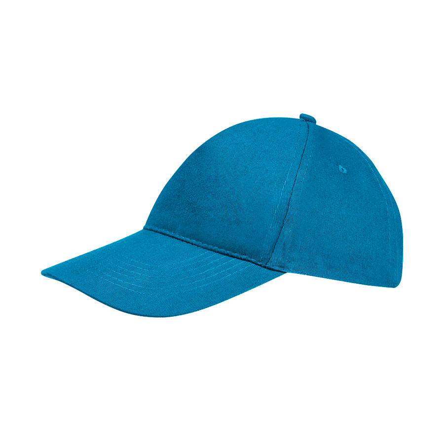 Бейсболка SUNNY, 5 клиньев, застежка на липучке, бирюзовый-0
