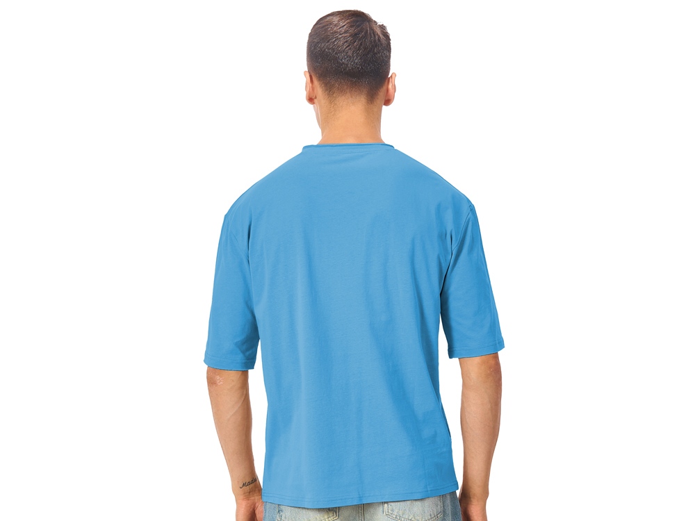 Футболка оверсайз Liyon унисекс, лазурный-4
