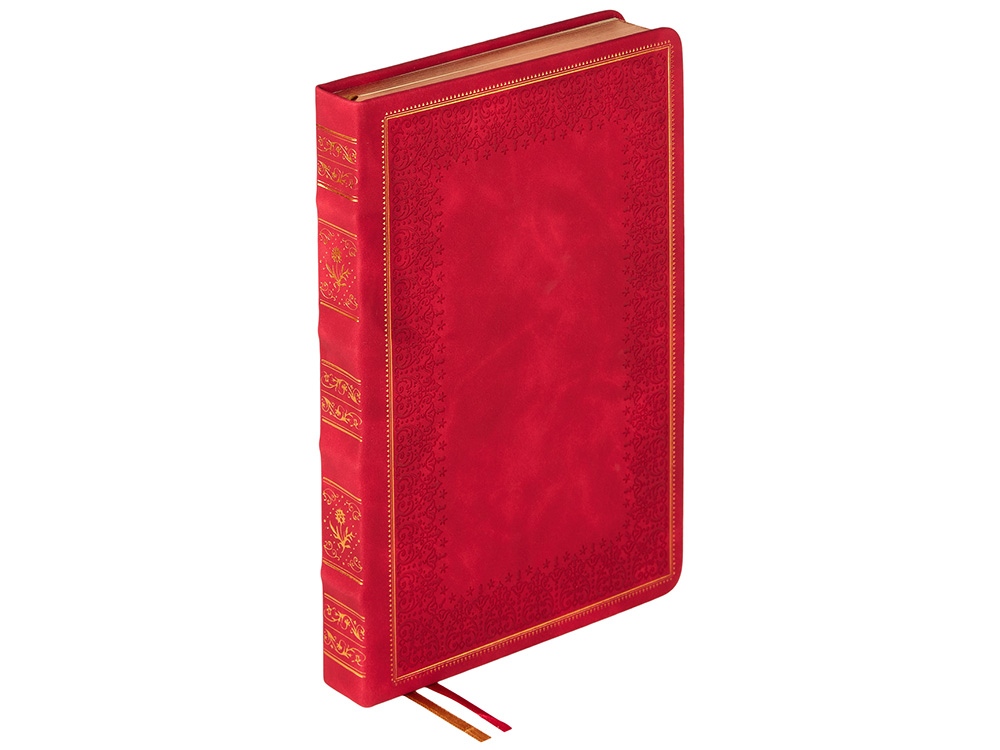 Ежедневник недатированный А5 Royal, красный с бронзовым срезом-2