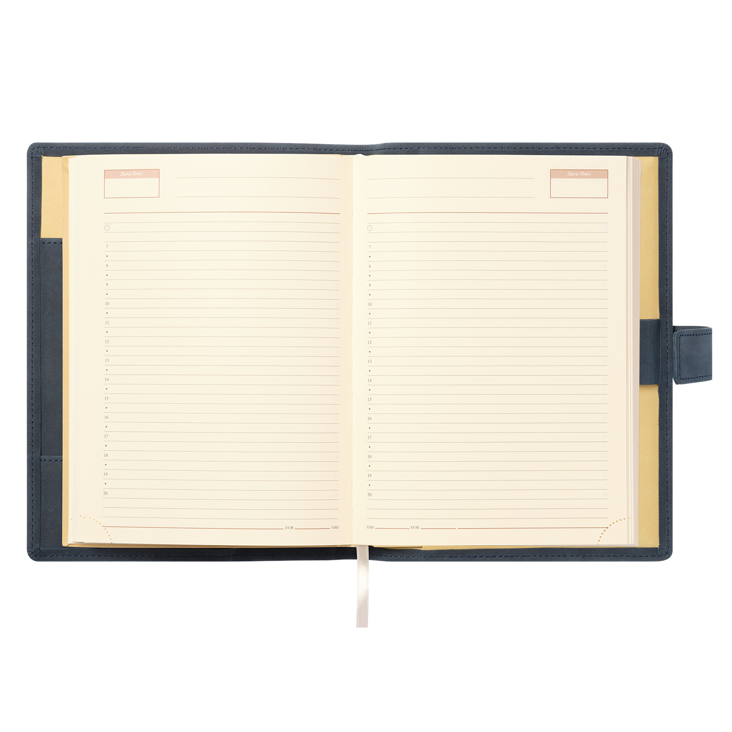 Ежедневник-портфолио Роял (Royal NEO) недатированный в подарочной коробке, синий-7