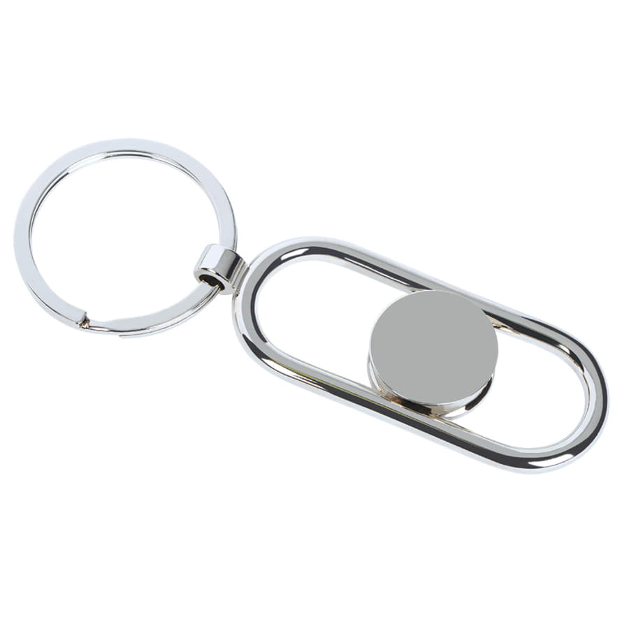 Брелок "Point" в упаковке, 6,8х2,5х0,7см,металл, серебристый-1