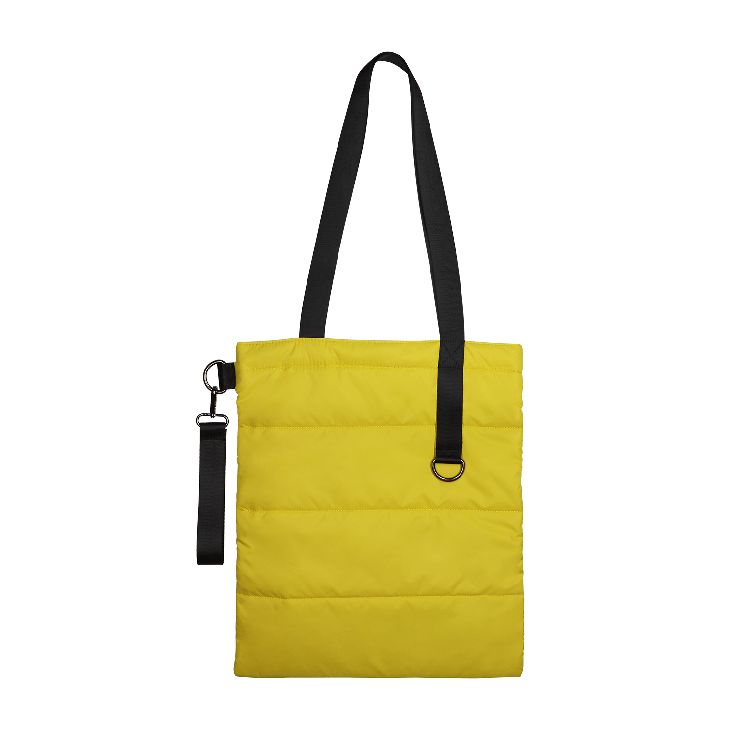Шоппер Superbag Bubble, стёганый, с магнитной кнопкой (жёлтый с чёрным)-3