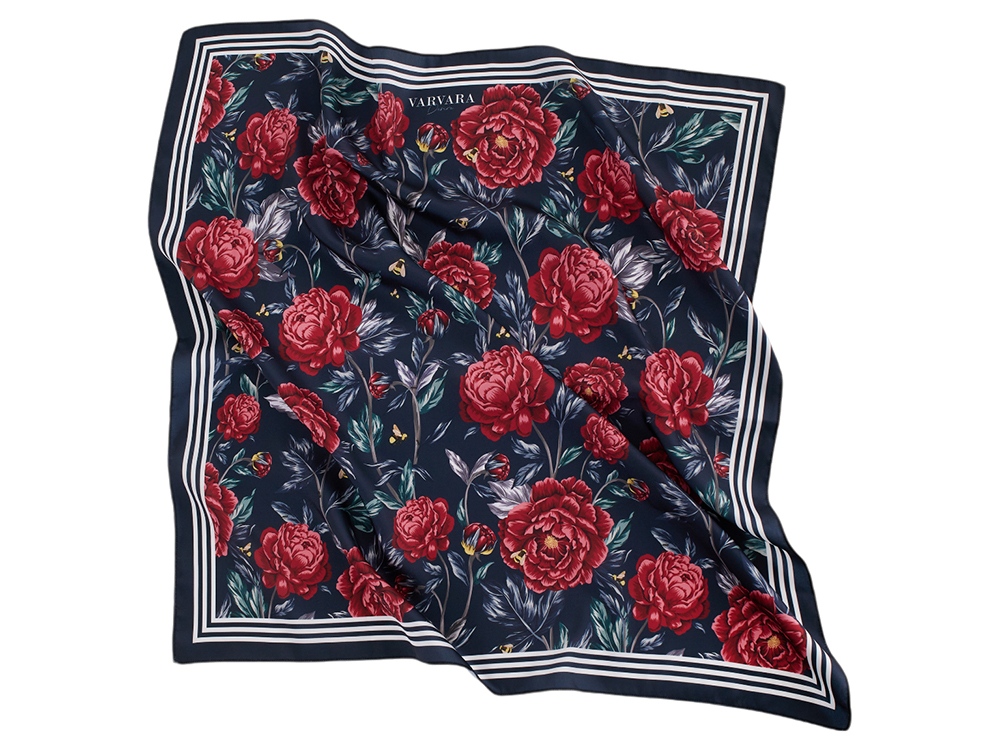 Варежки Русские сезоны, синий. Varvara-2