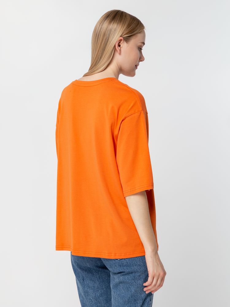 Футболка унисекс оверсайз Street Vibes, оранжевая-5