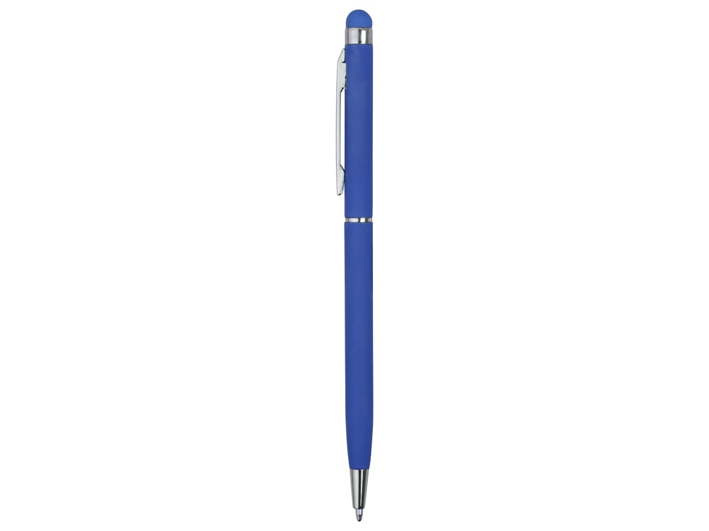 Ручка-стилус шариковая Jucy Soft с покрытием soft touch, синий-2
