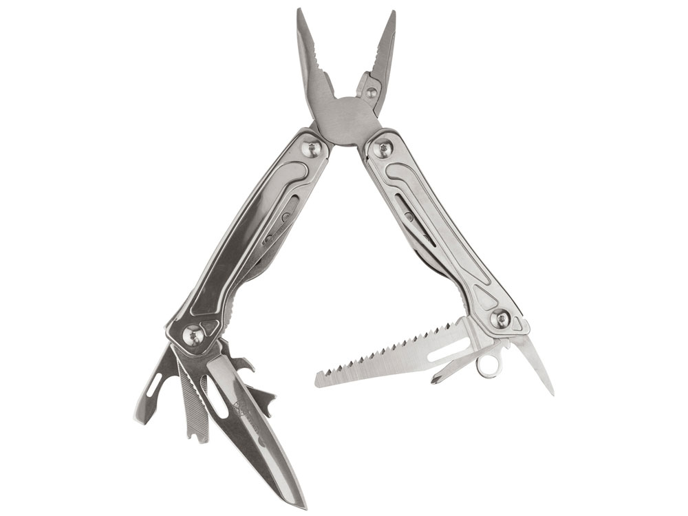 Мультитул Stinger, 100x45 мм, 11 функций, сталь, серебристый, в комплекте нейлоновый чехол-0