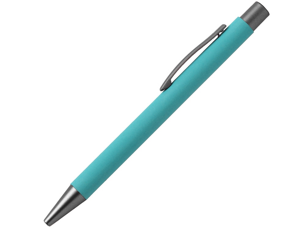 Ручка металлическая шариковая FAMILY MARSEL, soft touch (Бирюзовый)-0