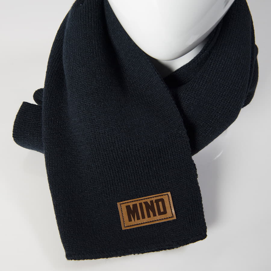 Шарф вязаный  WIND SCARF, черный-4